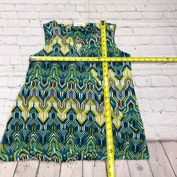 CK Calvin Klein Women Sleeveless Blouse Top Shirt Size Large B227 -19 - Picture 2 of 13